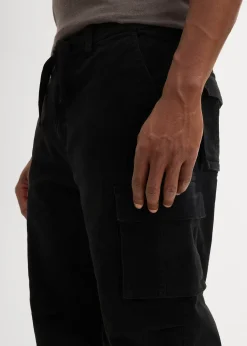Pantalon cargo extensible et loose, longueur 3/4