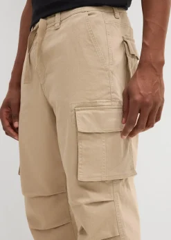 Pantalon cargo extensible et loose, longueur 3/4