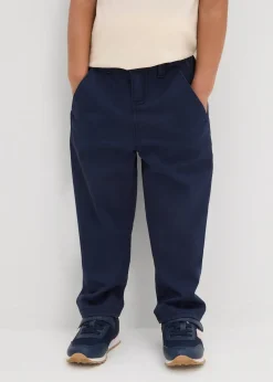 Pantalon chino droit à taille ajustable, slim