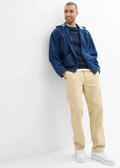 Pantalon chino droit et ample, 100% coton