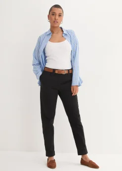 Pantalon chino en coton, longueur cheville