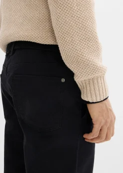 Pantalon chino extensible regular avec taille élastique et ceinture, droit