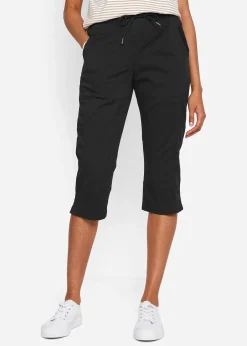 Pantalon corsaire avec lien à nouer