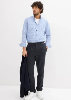 Pantalon de costume regular à taille élastiquée, fuselé
