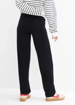 Pantalon de grossesse en jersey, ceinture smockée, coupe droite