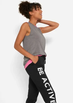 Pantalon de jogging en coton avec imprimé, loose