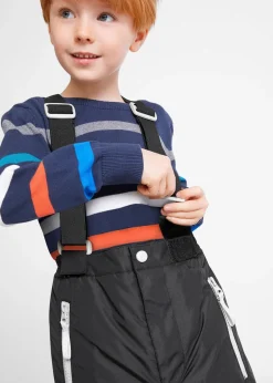Pantalon de ski imperméable à bretelles et détails réfléchissants
