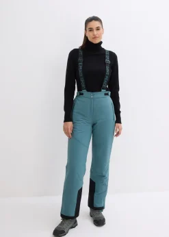 Pantalon de ski thermique imperméable avec bretelles amovibles