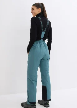 Pantalon de ski thermique imperméable avec bretelles amovibles