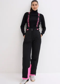 Pantalon de ski thermique imperméable avec bretelles amovibles