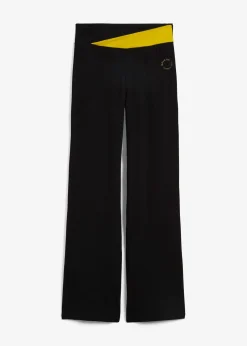 Pantalon de sport en coton, jambes évasées