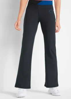 Pantalon de sport en coton, jambes évasées