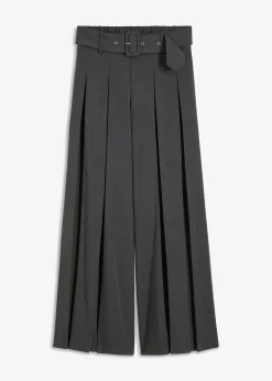 Pantalon de tailleur fluide en viscose mélangée