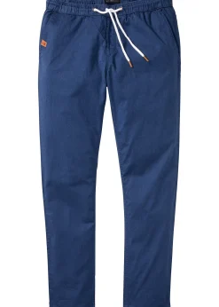 Pantalon droit taille élastiquée, slim