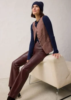 Pantalon en cuir d’agneau nappa
