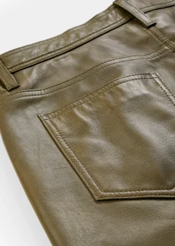 Pantalon en cuir d’agneau nappa