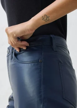 Pantalon en cuir d’agneau nappa