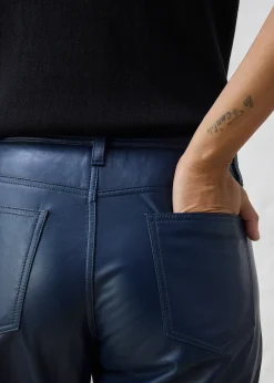 Pantalon en cuir d’agneau nappa