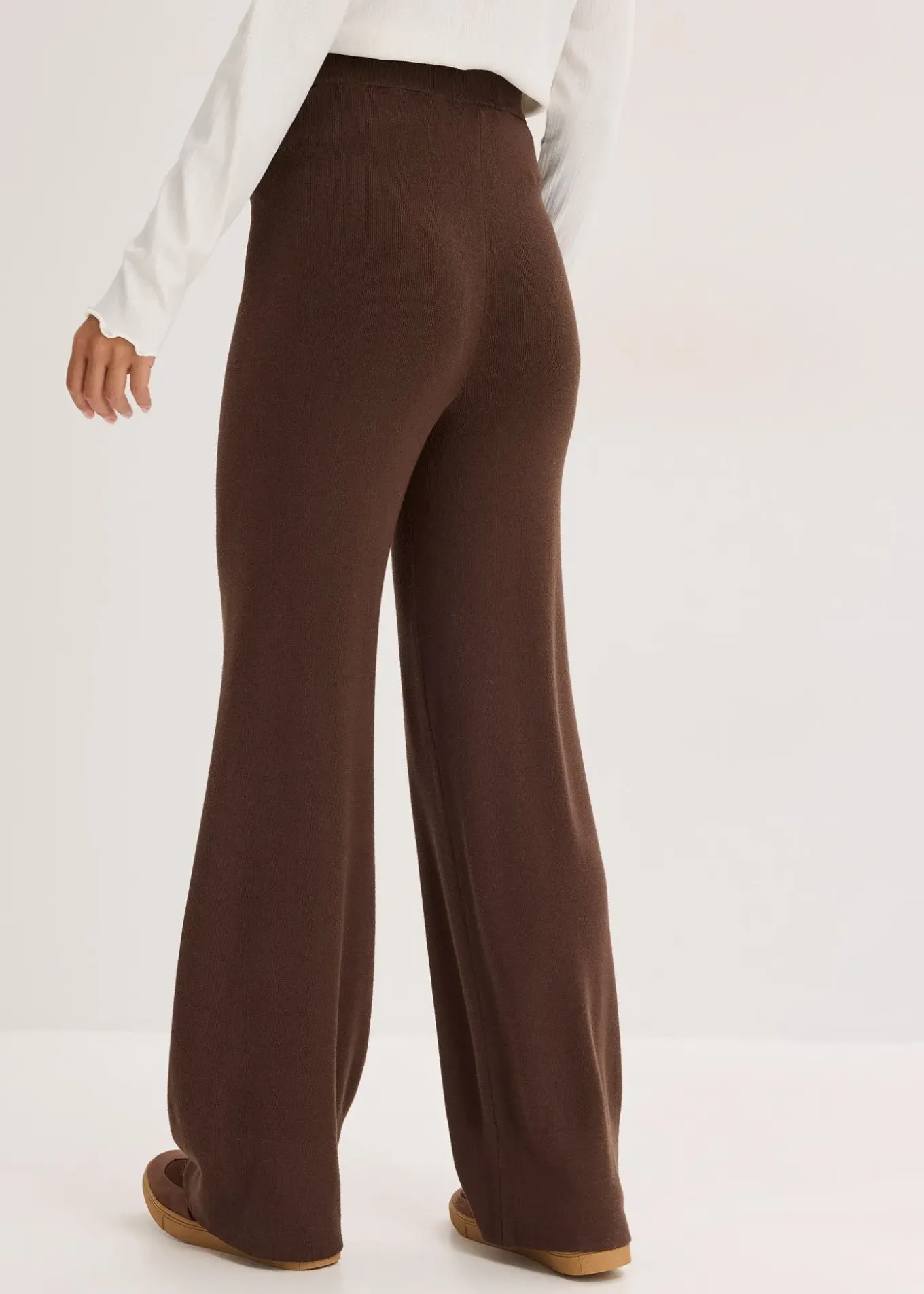 Pantalon en douce maille, viscose majoritaire