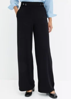Pantalon en jersey à patte décorative