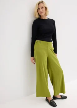 Pantalon en jersey à patte décorative