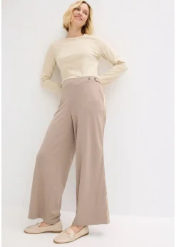 Pantalon en jersey à patte décorative