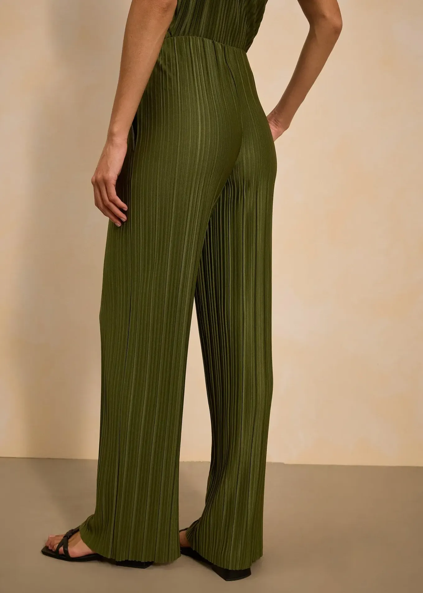Pantalon en jersey plissé