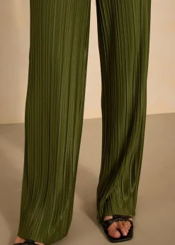 Pantalon en jersey plissé