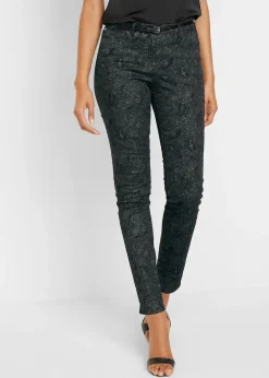 Pantalon en twill à imprimé raffiné