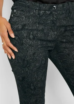 Pantalon en twill à imprimé raffiné