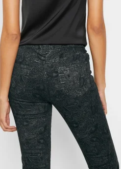 Pantalon en twill à imprimé raffiné
