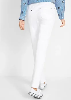 Pantalon en twill à taille élastiquée