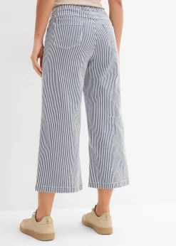 Pantalon en twill à taille élastiquée