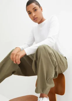 Pantalon en twill de coton extensible