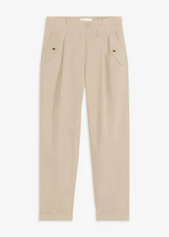 Pantalon en twill léger, paper bag