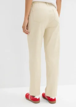 Pantalon en twill raccourci