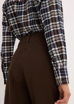 Pantalon en twill, taille haute