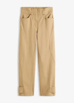 Pantalon en twill, taille haute