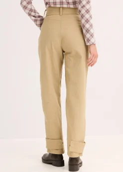 Pantalon en twill, taille haute