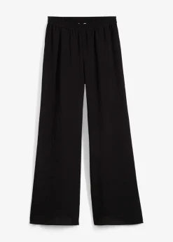Pantalon en viscose mélangée, effet froissé