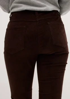 Pantalon extensible en velours côtelé