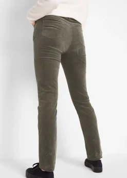Pantalon extensible en velours côtelé