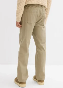 Pantalon extensible loose à taille élastiquée, droit