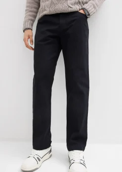 Pantalon extensible loose à taille élastiquée, droit