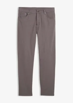 Pantalon extensible regular à doublure chaude en flanelle, droit