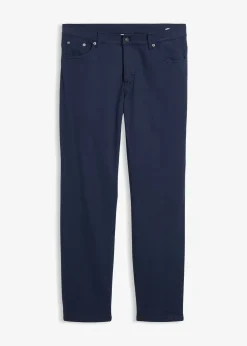 Pantalon extensible regular à doublure chaude en flanelle, droit