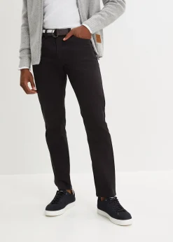 Pantalon extensible regular avec ceinture, droit