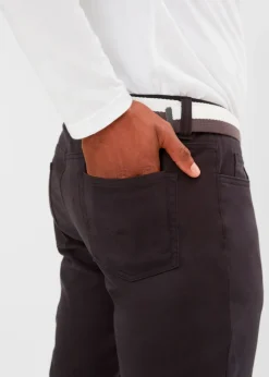 Pantalon extensible regular avec ceinture, droit