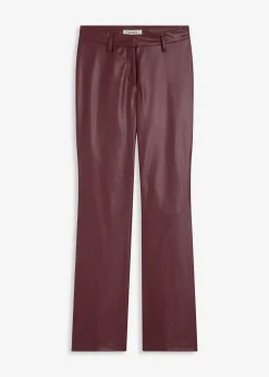 Pantalon flare enduit