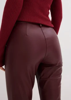 Pantalon flare enduit